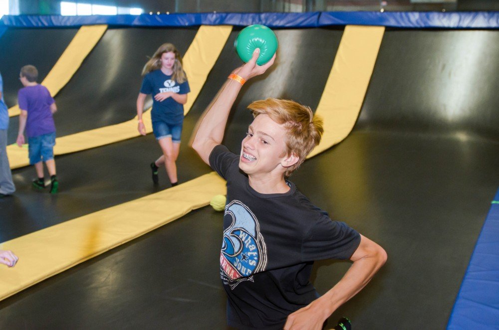 dodgeball at get air trampoline park